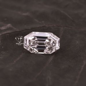 Antique Old Mine Emerald Cut Lab Grown Diamond Pendant for Women