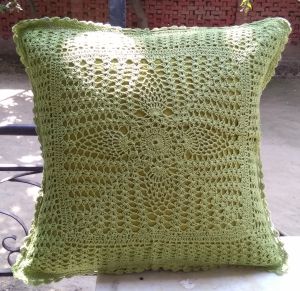 12x12 Golden Oilve Full Lace Cushion Cover