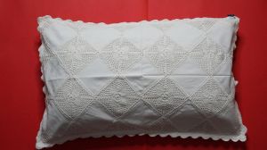 20x30 Inch Linen Lace White Pillow Cover