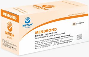 Mendbond Braided &AMP; Coated Polyester Non Absorbable Surgical Suture