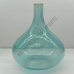 Blue Glass Flower Vase