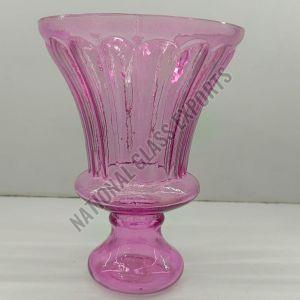 Pink Glass Flower Vase