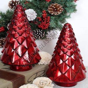 Red Glass Christmas Tree