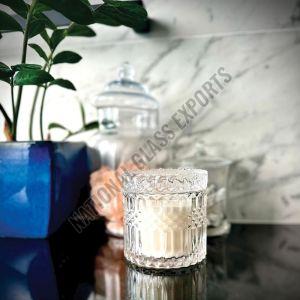 White Glass Candle Jar