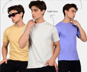 180 GSM Solid Cotton Sinker Regular Fit T-Shirt