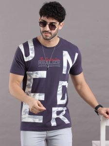 Men Printed  Polo Collar T-shirt