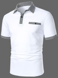 Contrast Trim  Polo Collar T-shirt