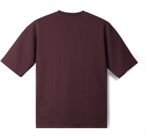 Wine Cotton Slub T-Shirt for Men