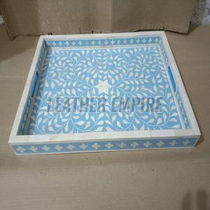Bone Inlay Floral Tray