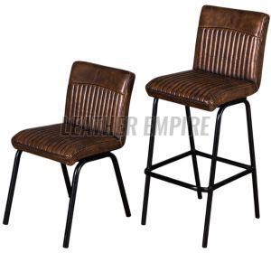 Brown Leatherette Dinner Chair