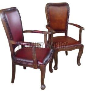 Light Brown Color Wooden Armchairs