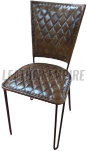 Light Brown Leather Dining Chair