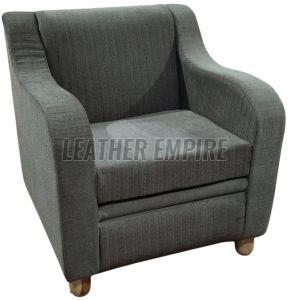 Single Seater Wooden And Fabric Sofa Chair