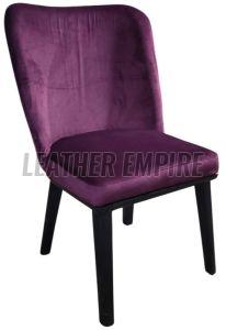 Wood Purple Cushion Dining Chair