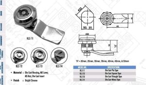 Zinc Alloy Pin Type Panel Lock