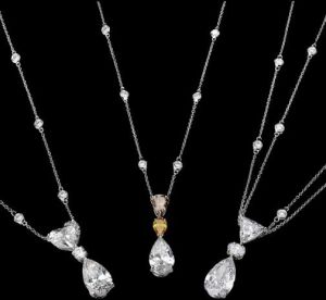 Diamond Studded Teardrop Pendants
