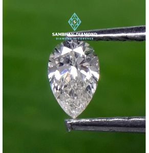 Pear Shaped Certified Lab Grown HPHT Diamond