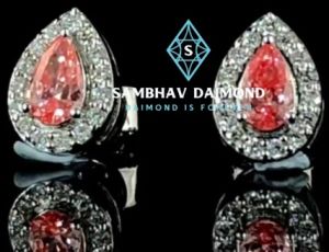 Pink Pear Cut Lab Grown Diamond