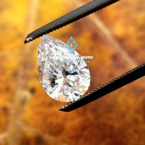 Pear Shaped Certified Lab Grown HPHT Diamond
