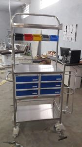 Stainless Steel Medicine Trolley