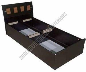 Oak Black Single Box Bed
