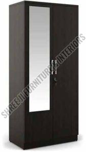 Wooden Wardrobe With Mirror