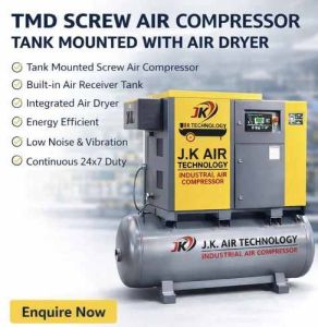 Tmd Screw Air Compressor Tank Mounted With Air Dryer