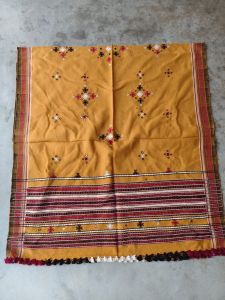 Women Wool Blend Woven Red Dupatta