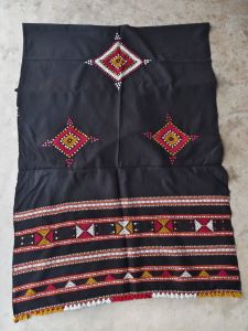 Women Wool Blend Woven Red Dupatta