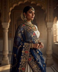 kutch work gujarati lehenga