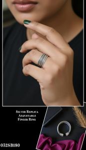 Adjustable Alloy Stone Ring