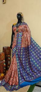 Embroidered Kantha Pure Silk Saree