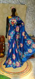 Embroidered Kantha Pure Silk Saree
