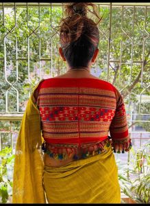 Handloom Pure Kala Cotton Checkered Saree