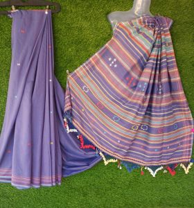 Handloom Pure Kala Cotton Checkered Saree