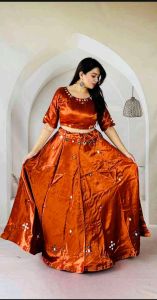 kutch work gujarati lehenga
