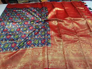 Kanjivaram Silk Blend Printed Saree