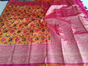 Kanjivaram Silk Blend Printed Saree