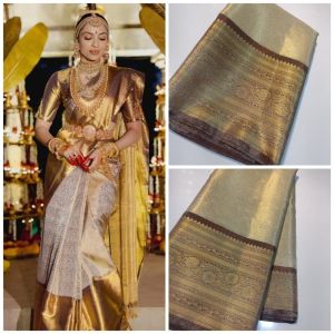 Kanjivaram Silk Blend Printed Saree