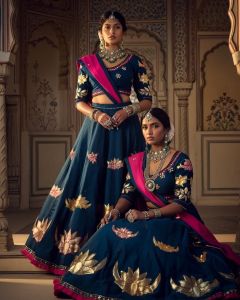 kutch work gujarati lehenga