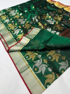 Printed Chanderi Pure Silk Saree