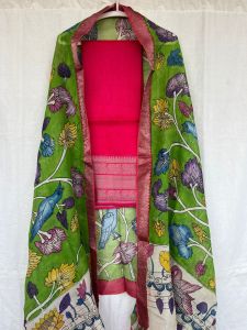 Unstitched Mangalagiri Cotton Suit Fabric