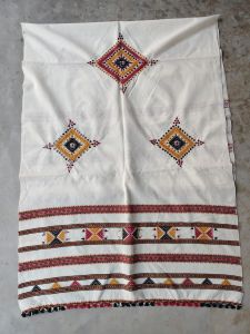 Women Wool Blend Woven Red Dupatta