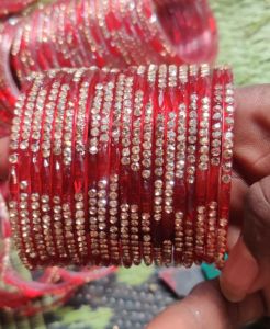 Dark Pink Zircon Bangles