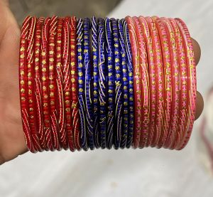Handmade Stone Work Jari Bangles
