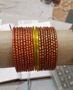 Modern Stone Work Jari Bangles
