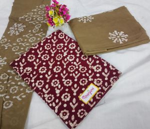 Batik Print Cotton Dress Material