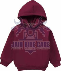 Cotton Plain Hooded Sweatshirt Kid