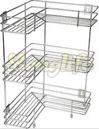 L Shape Stainless Steel Corner Kitchen Rack