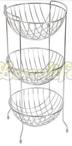 Round Stainless Steel Vegetable Storage Basket Rack
